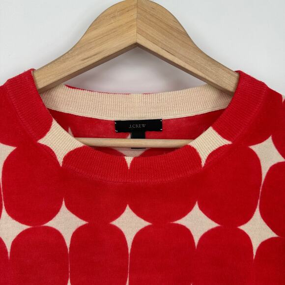 J. Crew 100% Merino Wool Tippi Sweater Pop Art Polka Dot Crew Neck 3/4 Sleeve - Picture 6 of 12